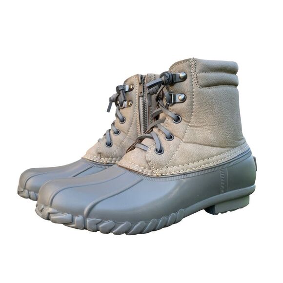 NAUTICA Sea Ripple Snow Duck Boots Grey Neutral Slip on Insulated Women’s size 7 - Picture 7 of 10